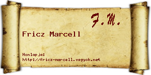 Fricz Marcell névjegykártya