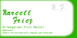 marcell fricz business card
